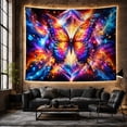 thumbnail image 6 of Moon Stars Butterfly with Wings Fully Extended Body, Mystical Fantasy for Space Lovers, Galaxy Room Decor, Graduation Gift, Tapestry Wall Hanging for Bedroom and Dorm, 6 of 7