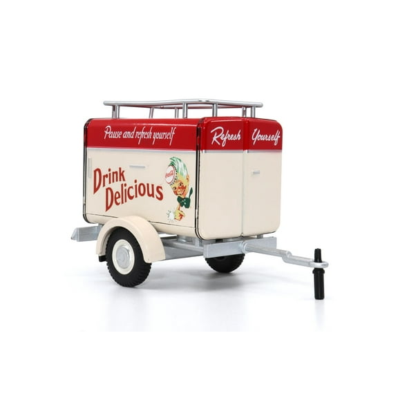 Coca-Cola Trailer, Red/Cream - Motor City Classics 424700 - 1/24 Scale Diecast Model Car