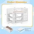 thumbnail image 3 of Costway Twin Size Loft Bed with LED Lights Underbed Space Drawers Shelves Ladder White, 3 of 10