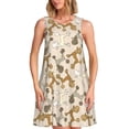 thumbnail image 1 of Fotbe Cartoon Poodle Dog Vestido de Verano sin Mangas para Mujer – Vestido Midi Línea A, Estilo Camiseta Floral, Vestido Playero Casual y Fluido, 1 of 7