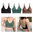 thumbnail image 1 of Chaleco Bralette de algodón Macarena para mujer Paquete de 3 Sin costuras Cómodo Yoga, 1 of 8