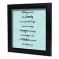 thumbnail image 2 of Elanze Designs Serenity Prayer 12 x 12 Black Wood Shadow Box Framed Sign Plaque, 2 of 2