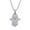 Silver Color, variant on Men's Fashion 14K Yellow Gold Full Rhinestones Hand of Fatima Pendant Necklace Religious Personality Jewelry