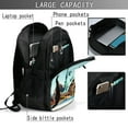thumbnail image 4 of Balery Iconic Global Landmarks Mochila con carga USB para hombre y mujer - Mochila impermeable y antirrobo para laptop con puerto USB para viajes, trabajo, 4 of 7