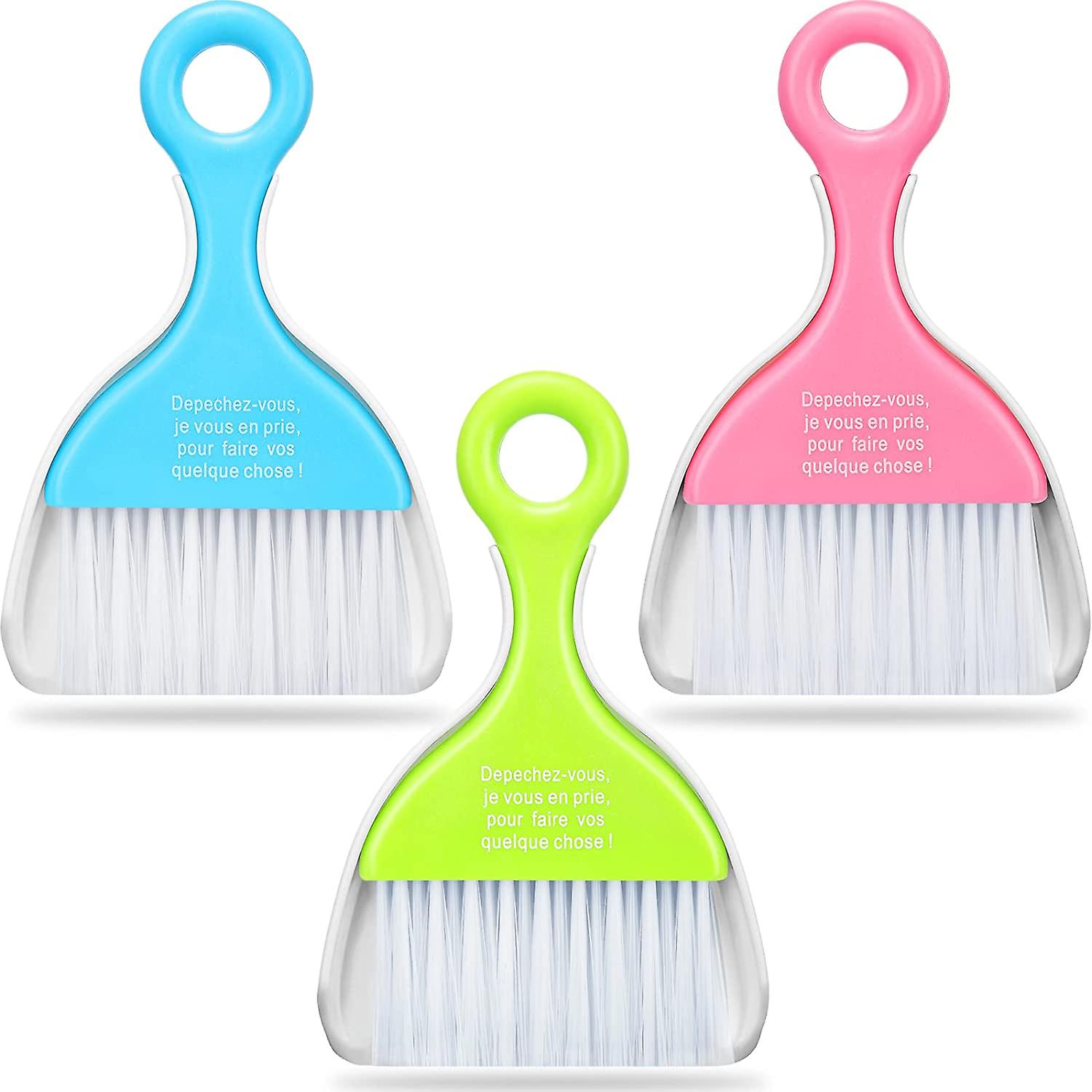 Steadline Mini Dustpan Set Brush For Table Small Dustpan Whisk Brooms Set Mini Dust Pans Soft Furs Brush Tiny Cleaning Table Sweep Car Desk Keyboard Coun