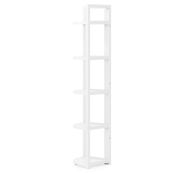 CRXX 5-Tier Corner Shelf Ladder Bookcase Storage Display Rack Plant Stand Bookshelf