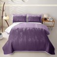 thumbnail image 2 of Erosebridal Oil Printing Brush Stroke Bed Spread Queen for Boys Girls, Purple Abstract Texture Queen Coverlet Set, 3 Pieces, 2 of 7