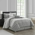 thumbnail image 3 of Nanshing Cleluya 6 Piece Striped, Geometric Comforter Set , Grey , California King Size , Jacquard, 3 of 4