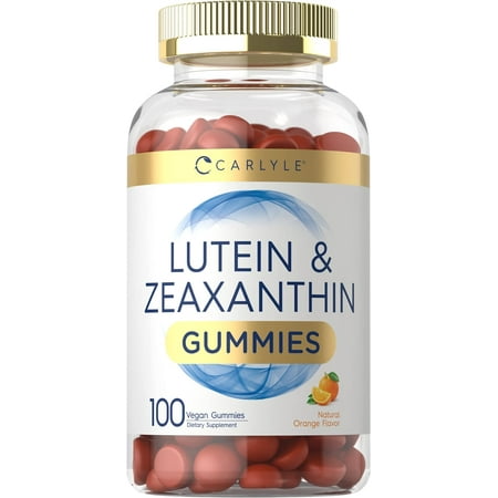 Lutein and Zeaxanthin Gummies | 100 Vegan Gummies | Orange Flavor | by Carlyle