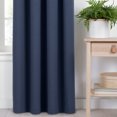 thumbnail image 2 of Gap Home Lined Multi-Nep Organic Cotton Room Darkening Rod Pocket Window Curtain Pair Navy 48 x 63, 2 of 7