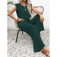 thumbnail image 5 of Musefolio Women's Summer Suit Casual Fashion Ruffles Waistband Wide Leg Jumpsuit One-piece Dress S-XL, 5 of 6