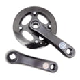 thumbnail image 1 of Juego de bielas para bicicleta de aleación de aluminio con orificio cuadrado, color negro, resistente, repuesto fácil de usar. 25 dientes 102 mm, 1 of 8