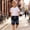 Navy, variant on FSYBOA Boys Denim Shorts, Drawstring Elastic Waist Casual Knee Length Jean Summer Shorts Navy Size 10-12T