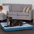 thumbnail image 4 of FurHaven Pet Products Two-Tone Faux Fur & Suede Deluxe Memory Foam Pet Bed for Dogs & Cats - Marine Blue, Jumbo, 4 of 13