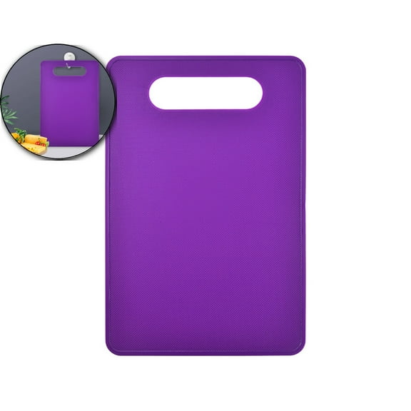 Plastic Cutting Board, Small Chopping Boards for Kitchen, Dishwasher Safe, Color Boards Pads for Meat Vegetable Fruit, Easy Grip Handle, Non-Slip, Space Saving