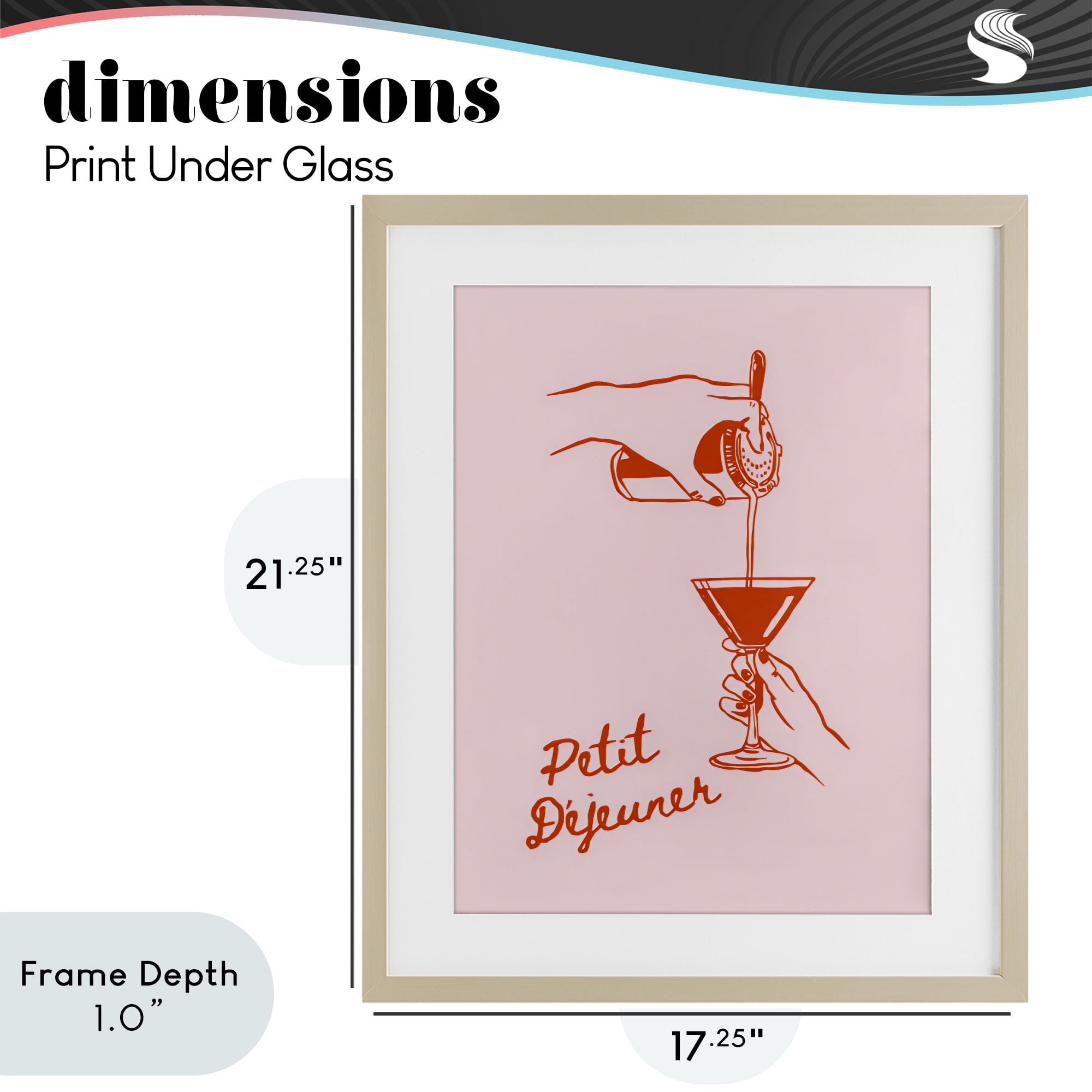 Stupell Industries Pouring Brunch Cocktail Birch Framed Print Under Glass, design by The Prints Vibe