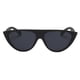 thumbnail image 2 of Gafas de sol vintage de moda para mujer, gafas grandes de diseño con montura negra y color arena. marco negro arena y lente gris negro, 2 of 6