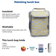 J World Girls Lollipop 16 Kids Rolling Backpack with Insulated Lunch Bag for School and Travel, Candy Buttons