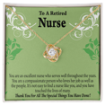 thumbnail image 3 of Retired Nurse Thank You Healthcare Medical Worker Nurse Appreciation Infinity Knot Necklace Message Card, 3 of 17