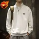 thumbnail image 3 of Ropa masculina, camisetas polo de invierno con media cremallera para hombre, sudaderas, tops, estética blanca, oferta, otoño coreano, informal, manga larga, a granel F, 3 of 5