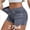 2PC Navy Juniors Shorts, variant on Juniors Shorts Distressed Jean Jr Shorts Y2K Denim-Look Athletic Mid Rise Pull-On Workout Shorts