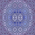 thumbnail image 1 of Ahgly Company Machine Washable Indoor Square Transitional Deep Periwinkle Purple Area Rugs, 6' Square, 1 of 7