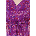 thumbnail image 5 of Women's Purple Elephant Printed Long Kaftan Maxi Tunic Caftan Gown Top Night Dress One Size, 5 of 5