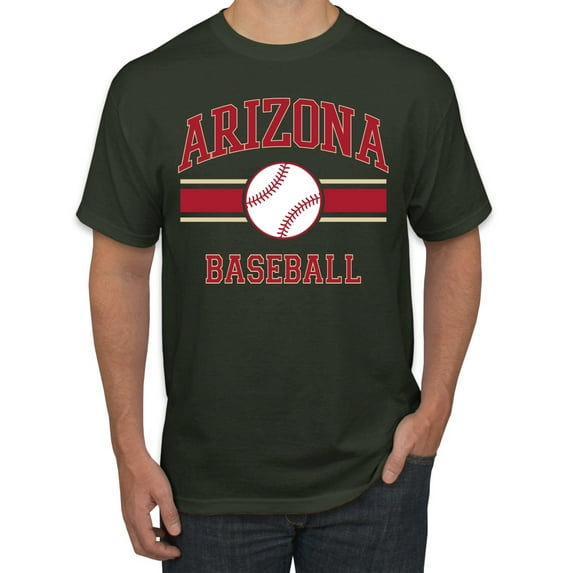 Wild Bobby City of Arizona Baseball Fantasy Fan Sports Men's T-Shirt, Forest Green, Medium