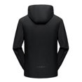 thumbnail image 2 of Outdoor Jacket for Men Winter Hiking Tooling Hooded Jacket Coat Windbreaker Hooded Rain Coat for Traveling Climbing Hiking Men's Outdoor Waterproof Hooded Jacket, Black&XXXXL, 2 of 3