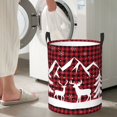 thumbnail image 4 of Lsque Christmas Buffalo Plaid pattern Laundry Hamper Basket, Tall Woven Rope Hamper Basket for Clothes, Lightweight Storage Basket, Collapsible Waterproof-Medium, 4 of 8