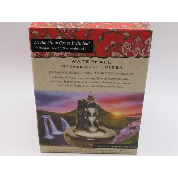Medium Waterfall Incense Cone Holder With 20 Incense Cones