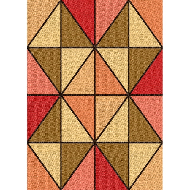 Ahgly Tapis Rectangulaire Lavable en Machine Intérieur Transitionnel Acajou Brun, 2 Pieds x 4 Pieds