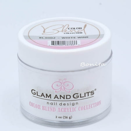 Glam And Glits Acrylic Powder Color Blend Collection BL3002 White Wine 2 oz