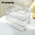 thumbnail image 4 of Tgbvmt Acrylic Cosmetic Organizer Basket Glacier Pattern Stackable Transparent Thick Storage Box for Makeup Brushes Cosmetics Jewelry Desktop Bathroom Vanity Non-Slip Home Decor Holiday Party Favors, 4 of 6
