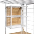 thumbnail image 5 of Kumix Metal Loft Bed with Built-in Work Station, Wardrobe, Storage Staircase and LED, Full Size Loft Bed with Full-Length Guardrail and Stair for Teens Adults, Loft Bed Frame for Bedroom, White, 5 of 8