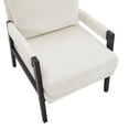 thumbnail image 6 of Roundhill Furniture Kelly Mid-Century Modern Chenille Upholstered Accent Armchair, White, 6 of 13