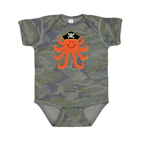 

Inktastic Pirate Octopus Kids Funny Gift Baby Boy or Baby Girl Bodysuit