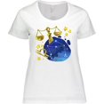 thumbnail image 3 of Inktastic Libra Constellation Zodiac Sign Illustration Women's Plus Size T-Shirt, 3 of 5