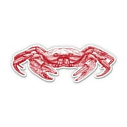 Crab - 3" Vinyl Sticker - For Car Laptop I-Pad Phone Helmet Hard Hat - Waterproof Decal