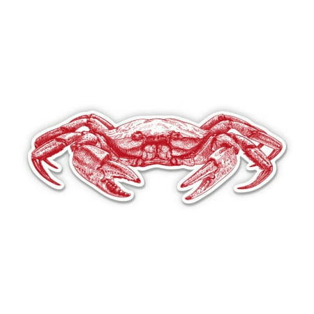 Crab - 3" Vinyl Sticker - For Car Laptop I-Pad Phone Helmet Hard Hat - Waterproof Decal
