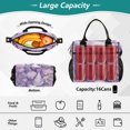 thumbnail image 4 of Ckdifva Seashells Stripes Cooler Bag Cooler Cooling Tote Lunch Bag Lunch Box Front Pocket with Shoulder Strap, 4 of 6