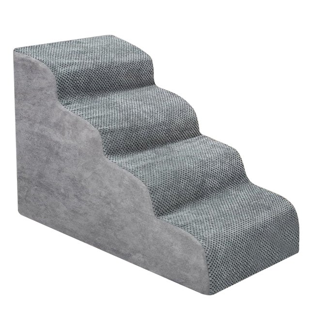 Dog Stairs Non-Slip Ramp Stairs Dog Ramp for Bed Dog 4 Tiers Training Stairs Removable and Washable