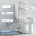 thumbnail image 4 of KINGTACK Toilet Bidet Attachment, Dual Nozzle, Non-Electric Bidet Attachment for Toilet Seat, Adjustable Water Pressure, Rear and Feminine Wash (White), 4 of 9