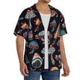 thumbnail image 2 of Kdxio Men'S Hawaiian Shirt For Men Short Sleeve Shirt Colorful Mushrooms Summer Casual Holiday Beach Button Down T-Shirts, 2 of 5