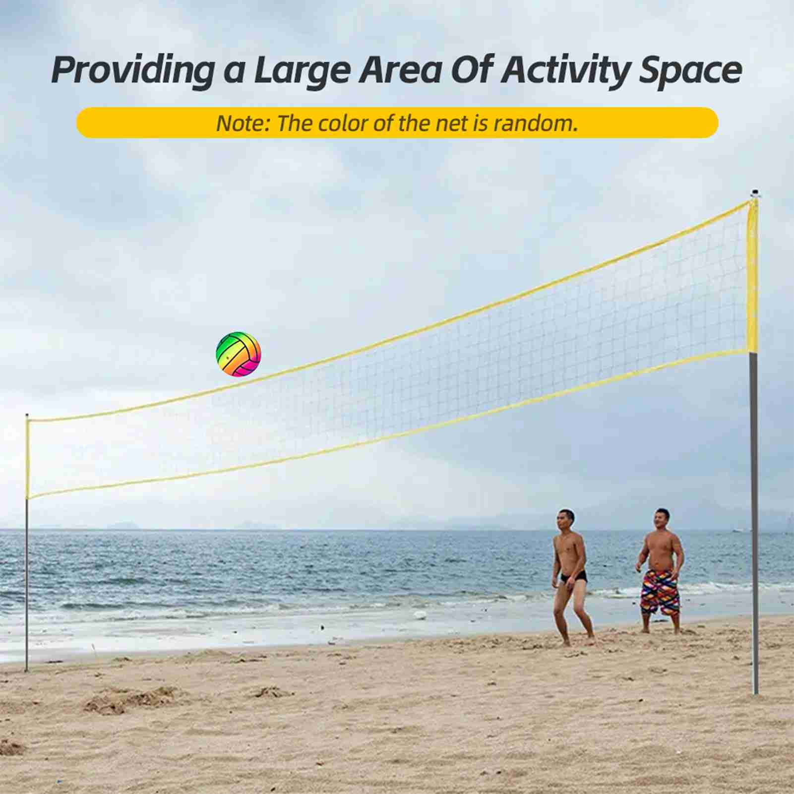 Suodoka Portable Outdoor Volleyball Net with Stand Multi-Sport Set for Badminton and Football Training Perfect for Backyard Beach and Park Games