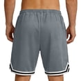 thumbnail image 3 of Men's 5" Athletic Running Shorts Quick Dry Elastic Waist Shorts with Side Pockets Workout Lightweight Sports Gym Basketball Shorts 5/7/9inch Inseam Drawstring Clothes,Gray 2XL, 3 of 3