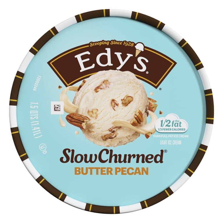 Edy's/Dreyer's Slow Churned Butter Pecan Light Ice Cream, 1.5 Qt -  Walmart.com