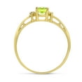 thumbnail image 6 of 10k Yellow Gold Oval Peridot And Diamond Ring, 6 of 8