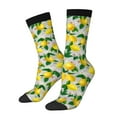 thumbnail image 1 of Lsque Lemon1 Printed Men's Crew Socks, Soft Durable Breathable Moisture-Wicking with Odor Control Cotton socks, 1 of 6