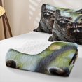 thumbnail image 4 of Castle Fairy Wildlife Raccoon Twin Quilt Set,Rough Tree Hollow Twin Coverlet Set,Brown Gray Green, 4 of 7